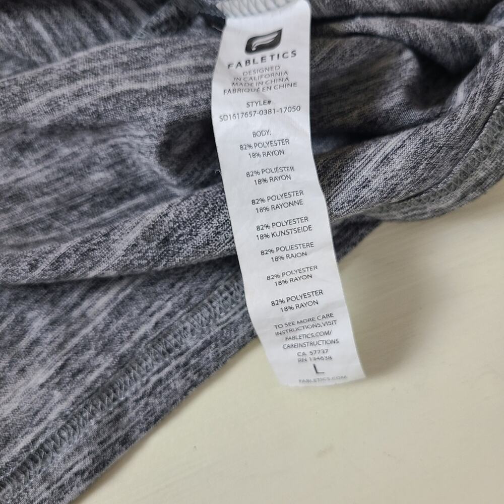 Fabletics Open Back Athletic Dress Gray Midi Tenniscore Athleisure Clean Girl  L - Picture 7 of 11
